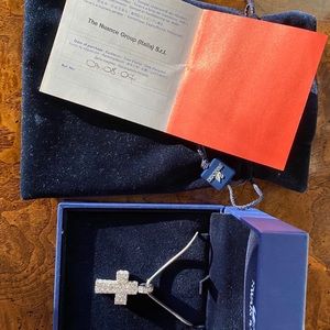 Authentic large Swarovski signed crystal cross